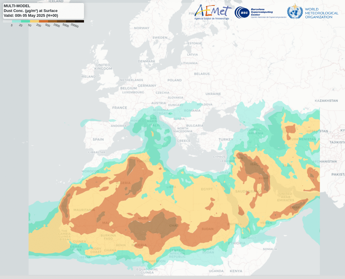 Ambiental dust map