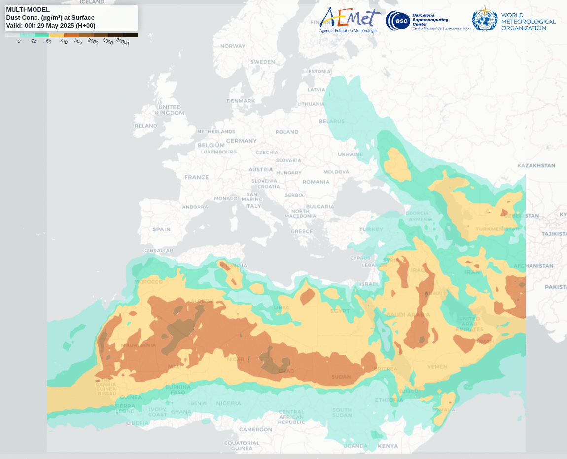 Ambiental dust map
