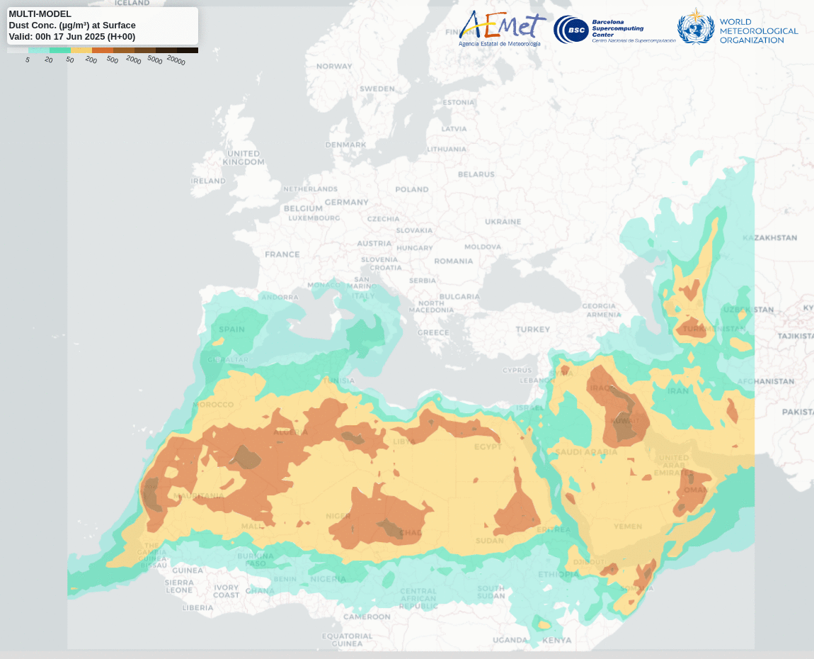 Ambiental dust map